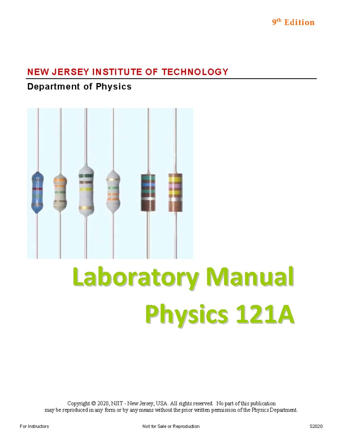 PHYS 121 A Lab Manual: Guidelines and Report Structure - Studocu