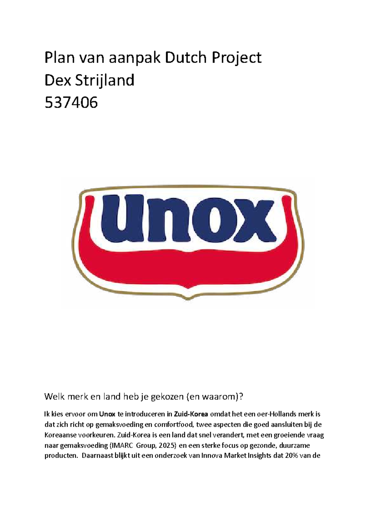 PVA marketingdoelstellingen deel 2 - Plan van aanpak Dutch Project Dex ...