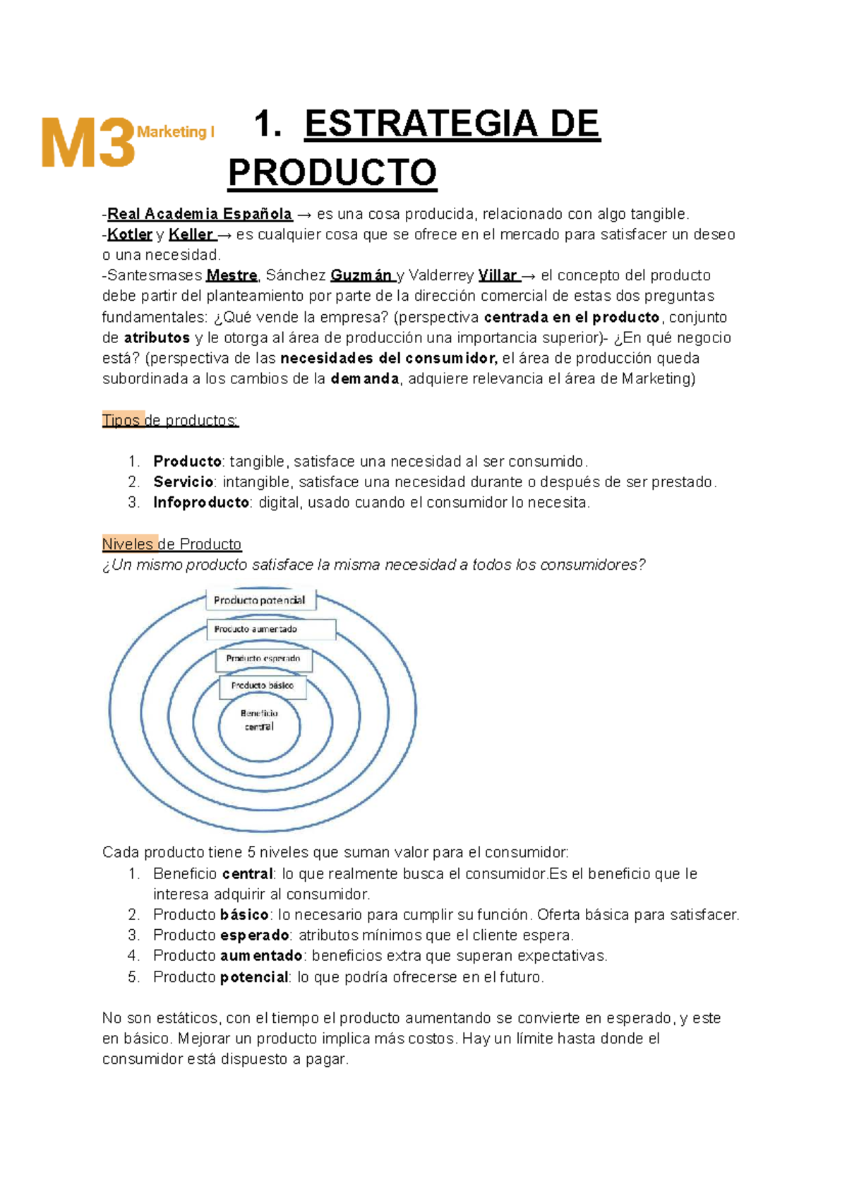 Estrategia de Producto y Precio en Marketing I (M3 y M4) - Studocu