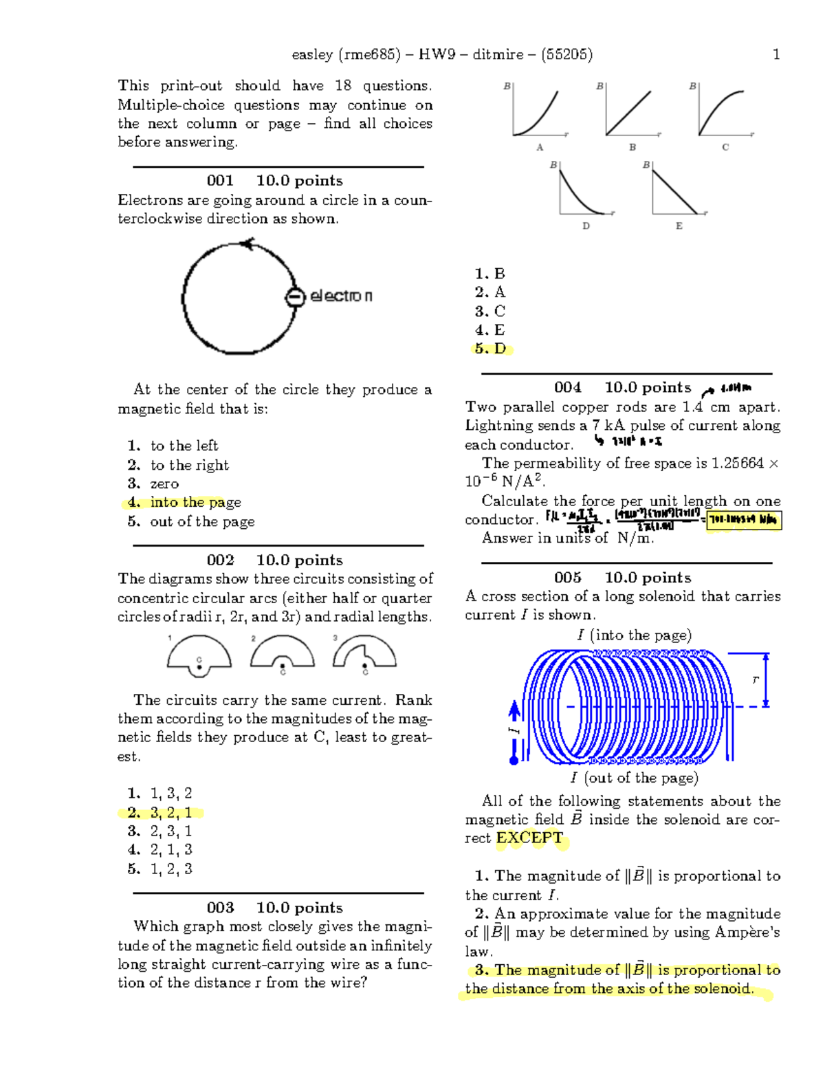 Hw 9 - physics 2 - This print-out should have 18 questions. Multiple ...