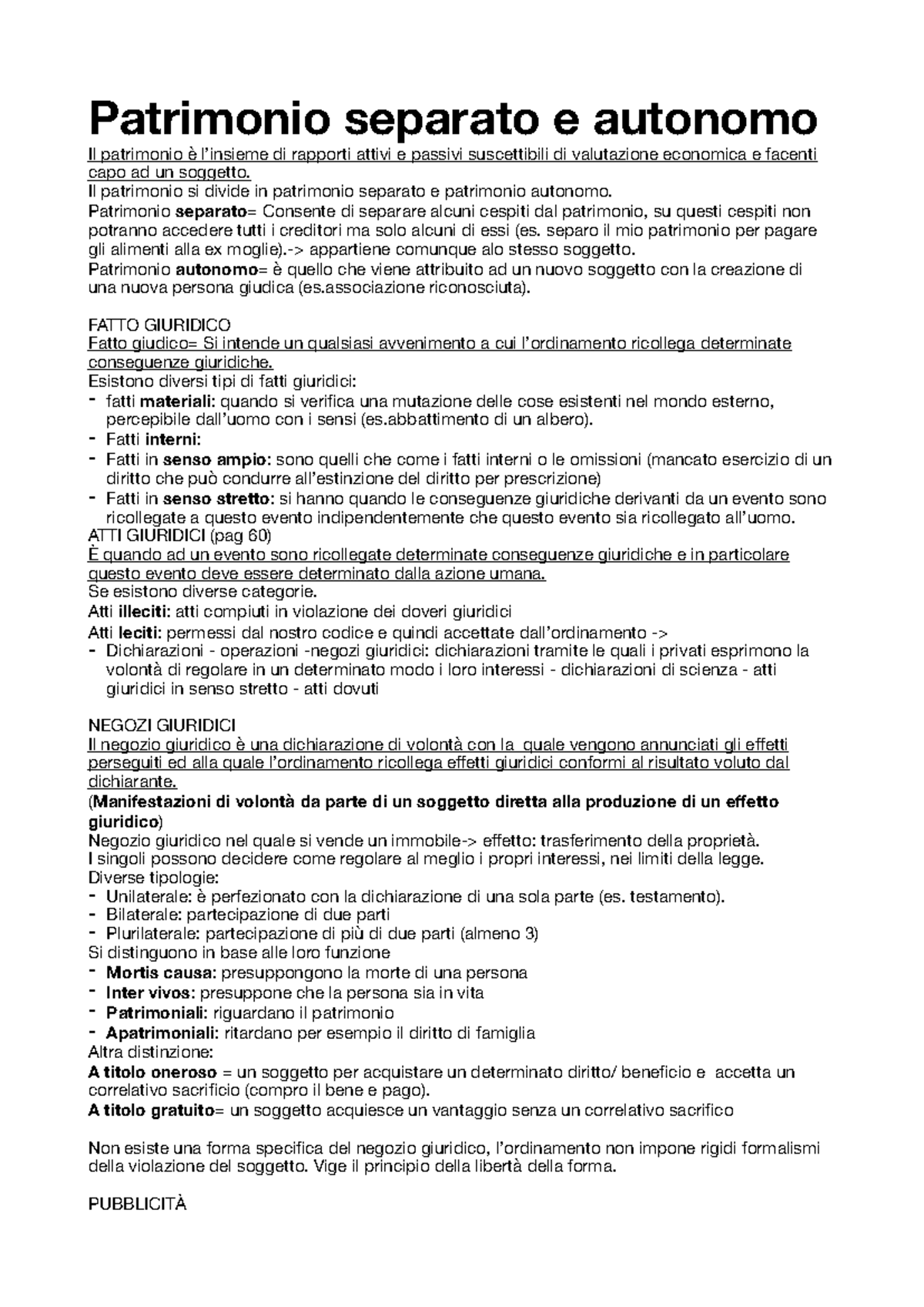 Patrimonio Separato e Autonomo: Fondamenti Giuridici e Distinzioni ...