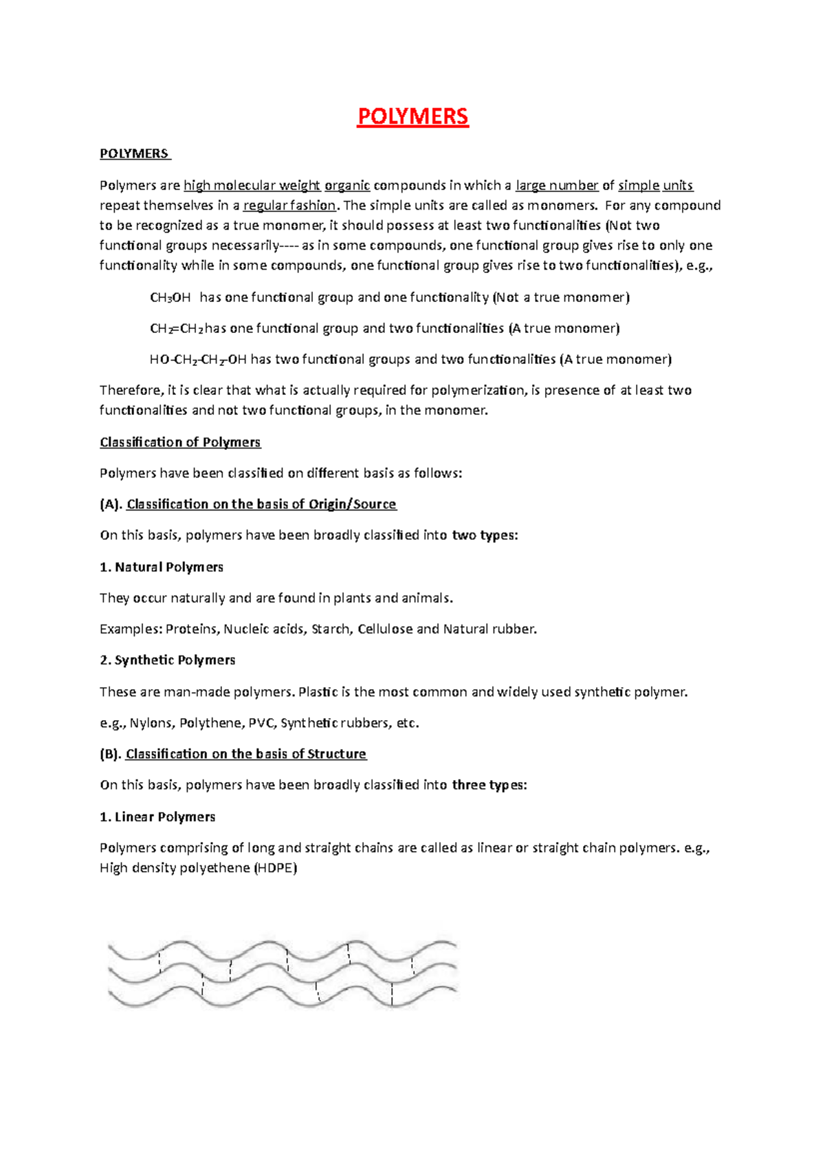 Polymers - Lecture Notes - B.Tech. 1st Year - Module 2 - Studocu