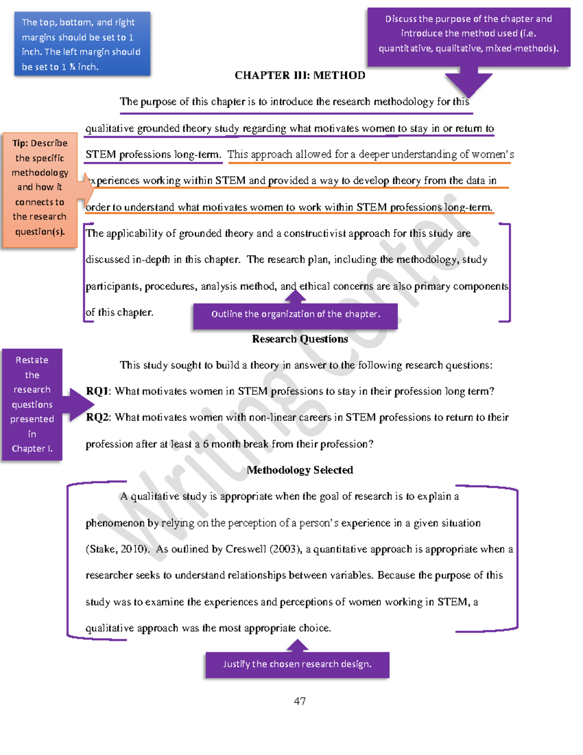 Dissertation Chapter 3: Methodology Sample for STEM Research - Studocu
