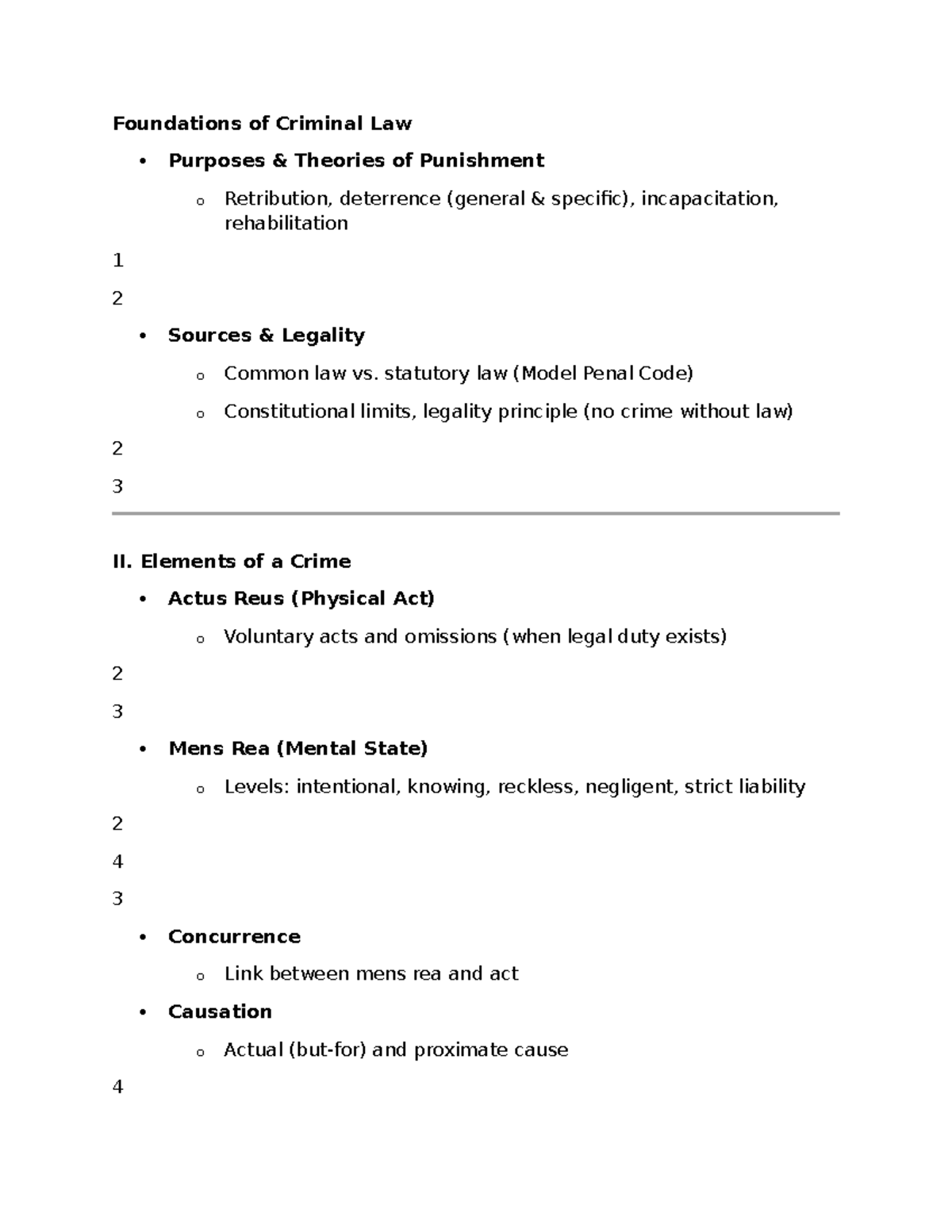 Foundations of Criminal Law: Key Concepts and Theories - Studocu