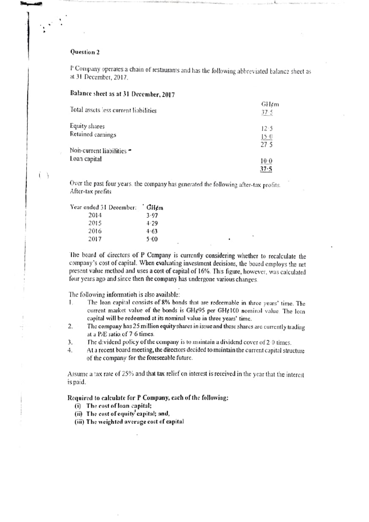 FM Q&A 1 - Financial Management Questions on WACC Calculation - Studocu