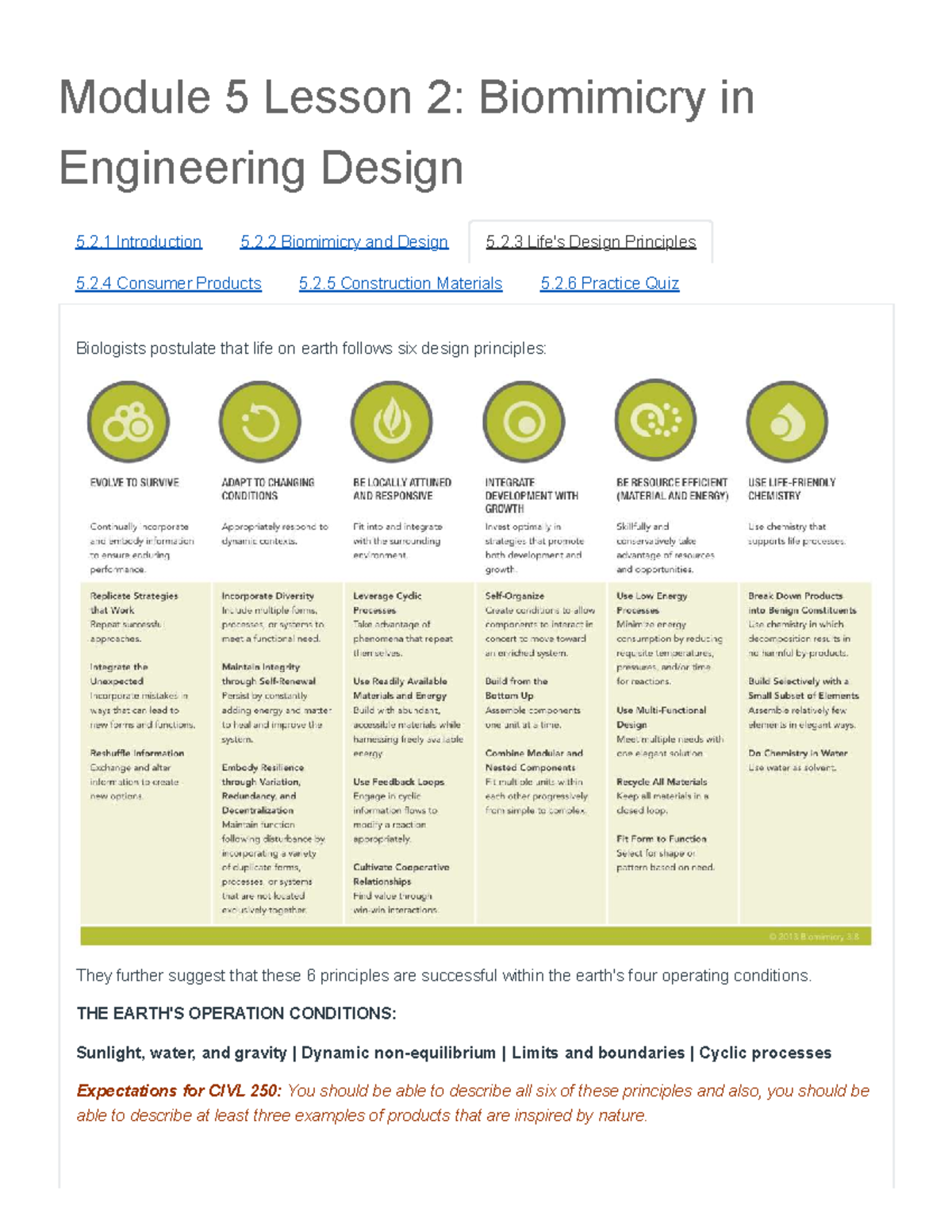 CIVL 250 Module 5 Lesson 2: Biomimicry in Engineering Design Notes ...