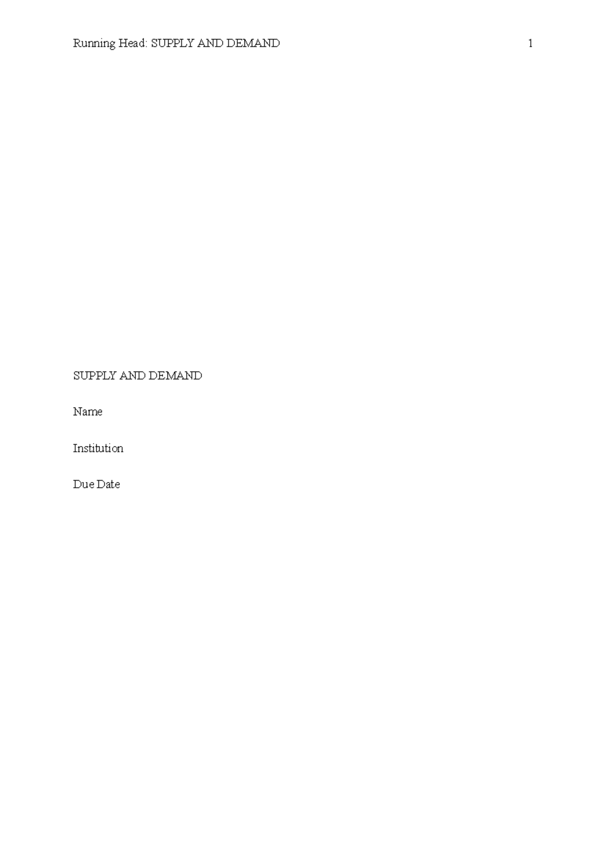 Final Exam Notes on Supply and Demand (ECON 101) - Studocu