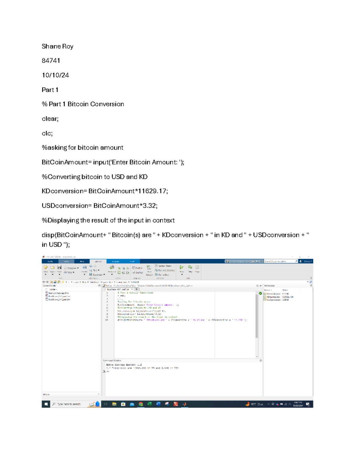 MATLAB Challenges Ch1 Summary - Roy Shane Code Insights - Studocu