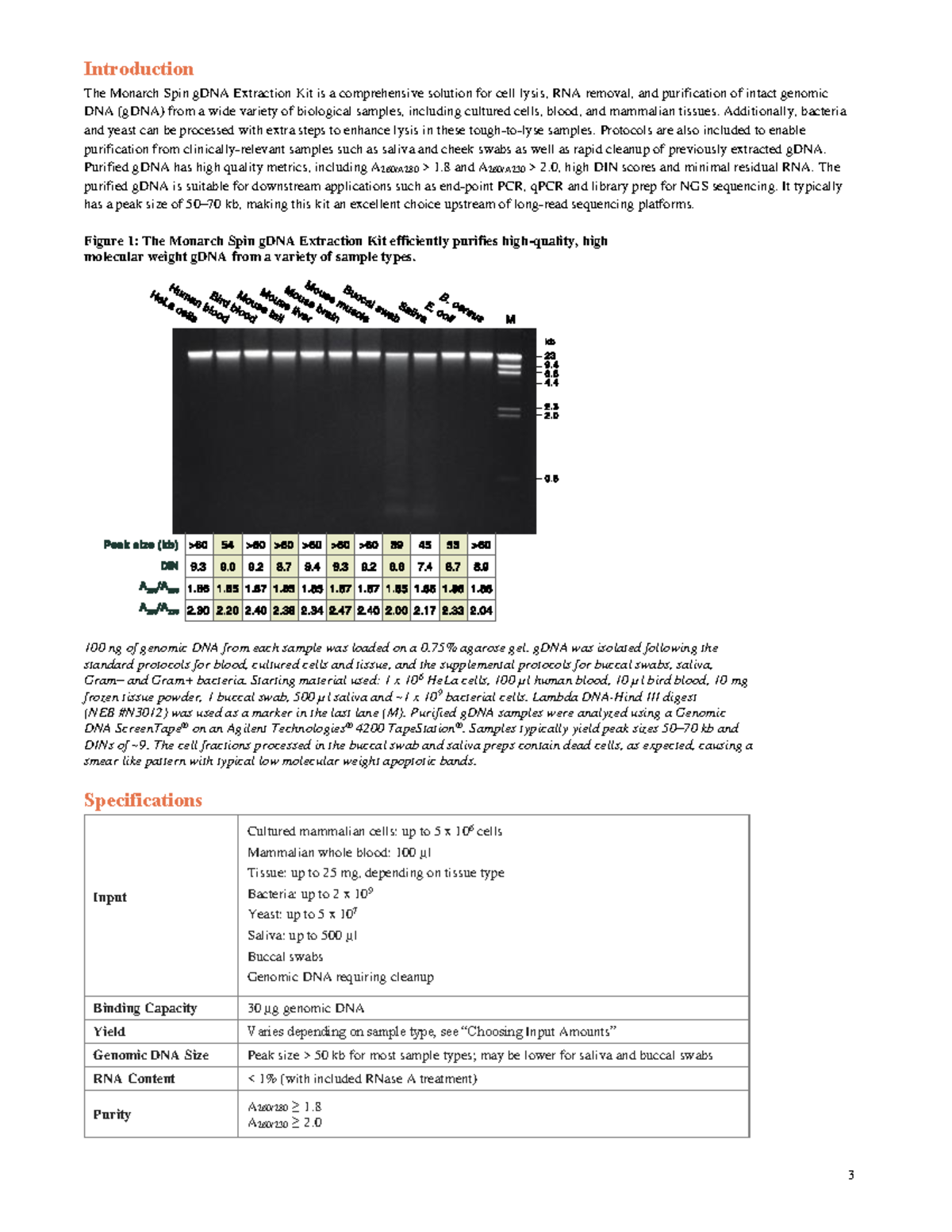 Genomic DNA Extraction & Purification Guidelines for Tissues - Studocu