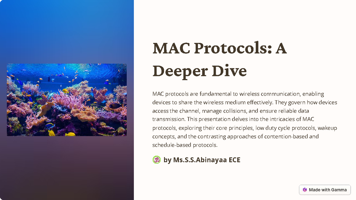 ECE 101: Final Exam Study Notes on MAC Protocols - Studocu