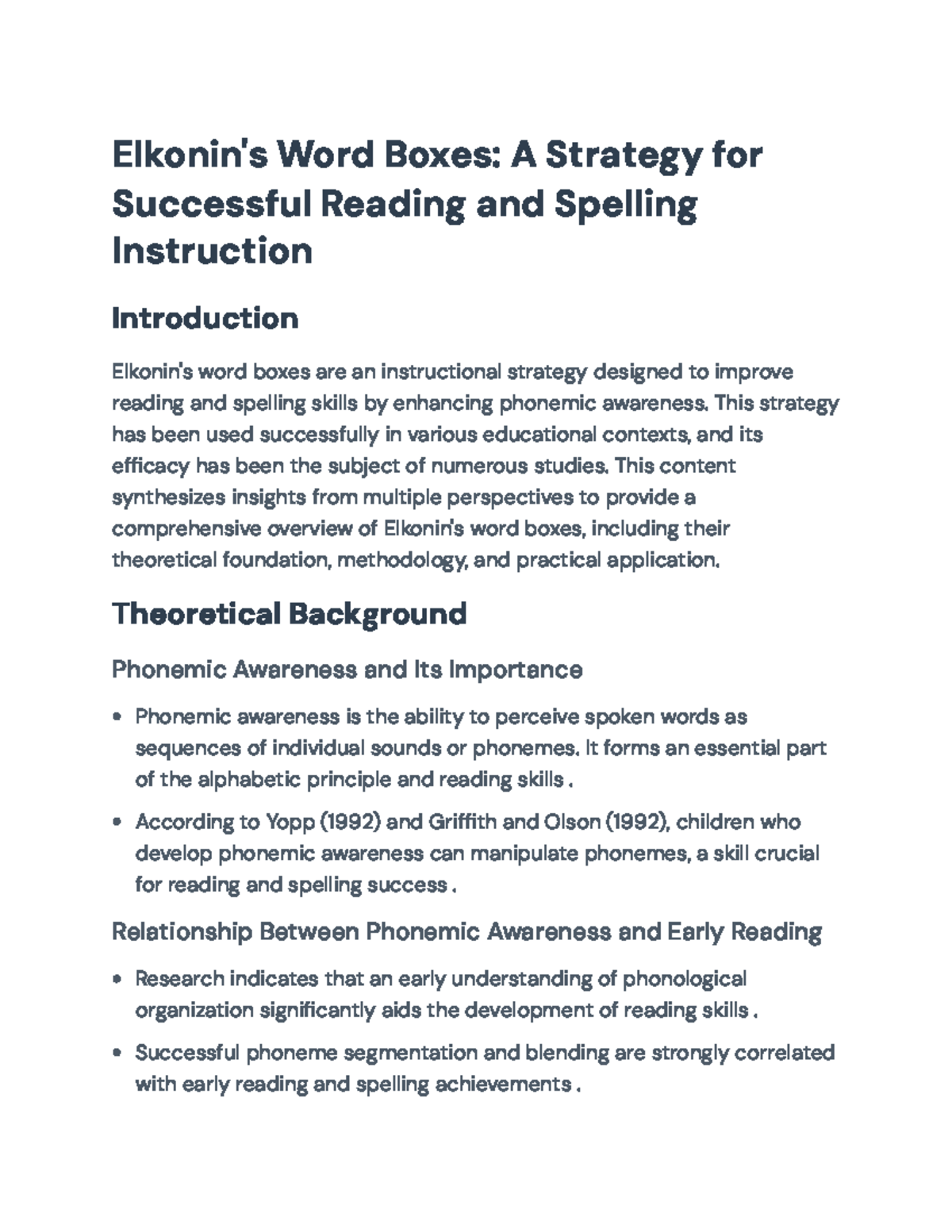 Elkonin's Word Boxes: Enhancing Phonemic Awareness for Early Readers ...