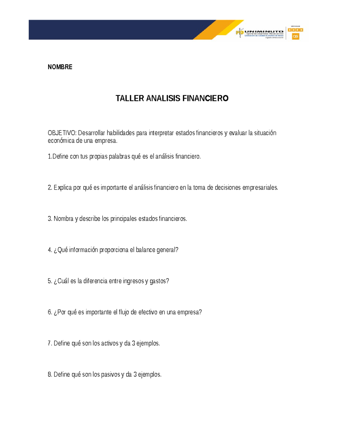 Taller de Análisis Financiero: Interpretación y Evaluación Económica ...