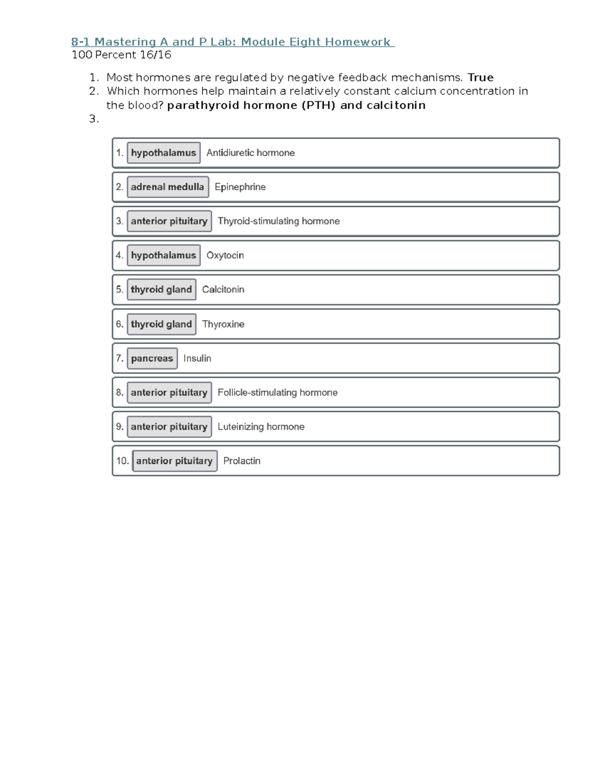 8-1 A&P Lab: Module 8 Homework & Key Concepts Overview - Studocu