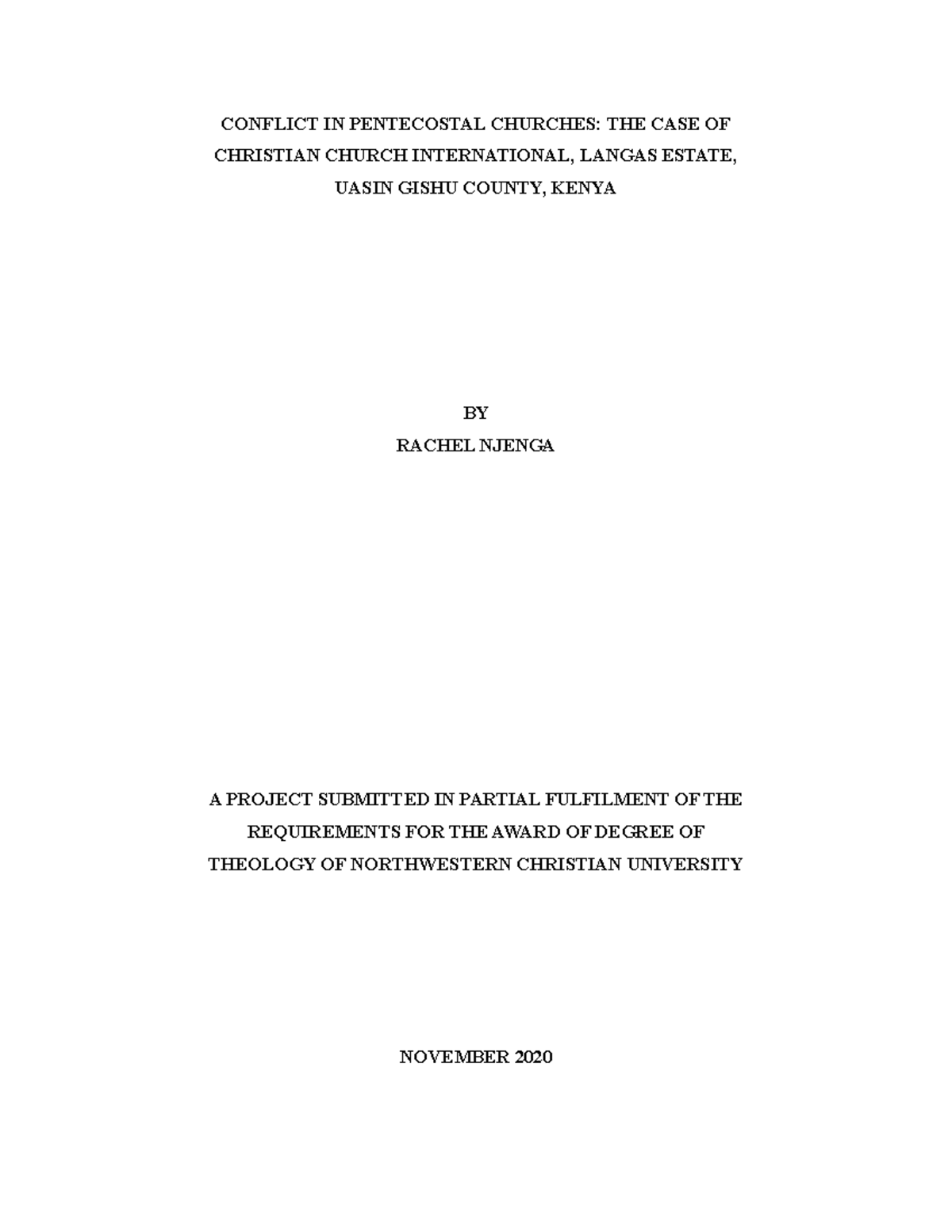 Conflict Analysis in CCI Langas: A Case Study - Final Project Notes ...