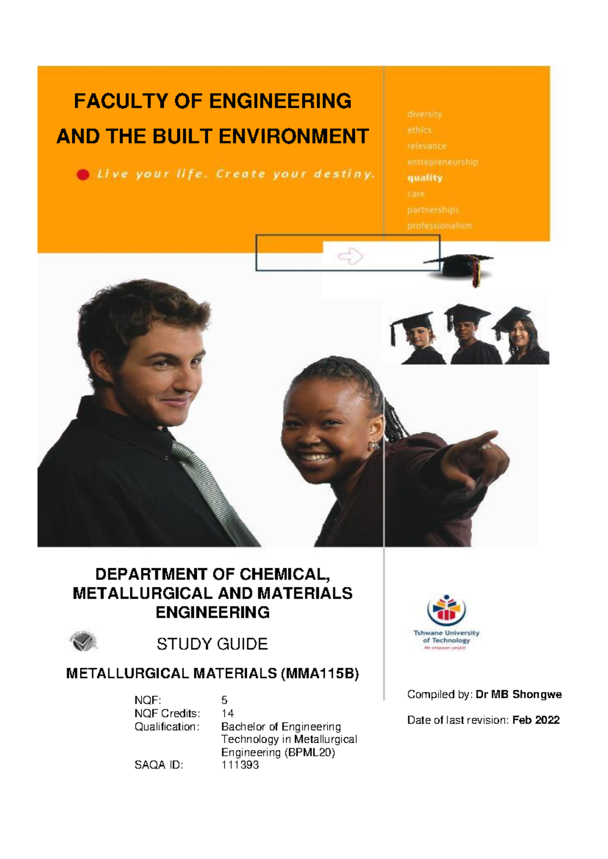 MMA115B Study Guide: Essentials of Metallurgical Materials Engineering ...