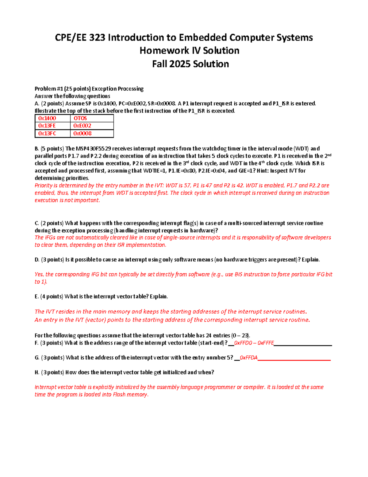 CPE/EE 323 Homework IV Solution - Fall 2025 - Studocu