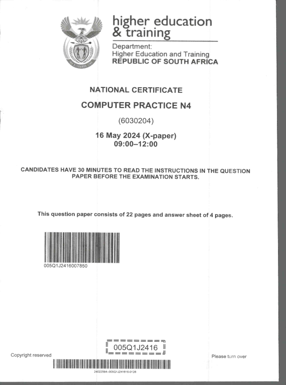 J24 QP Computer Practice N4 Final Exam Paper - 16 May 2024 - Studocu