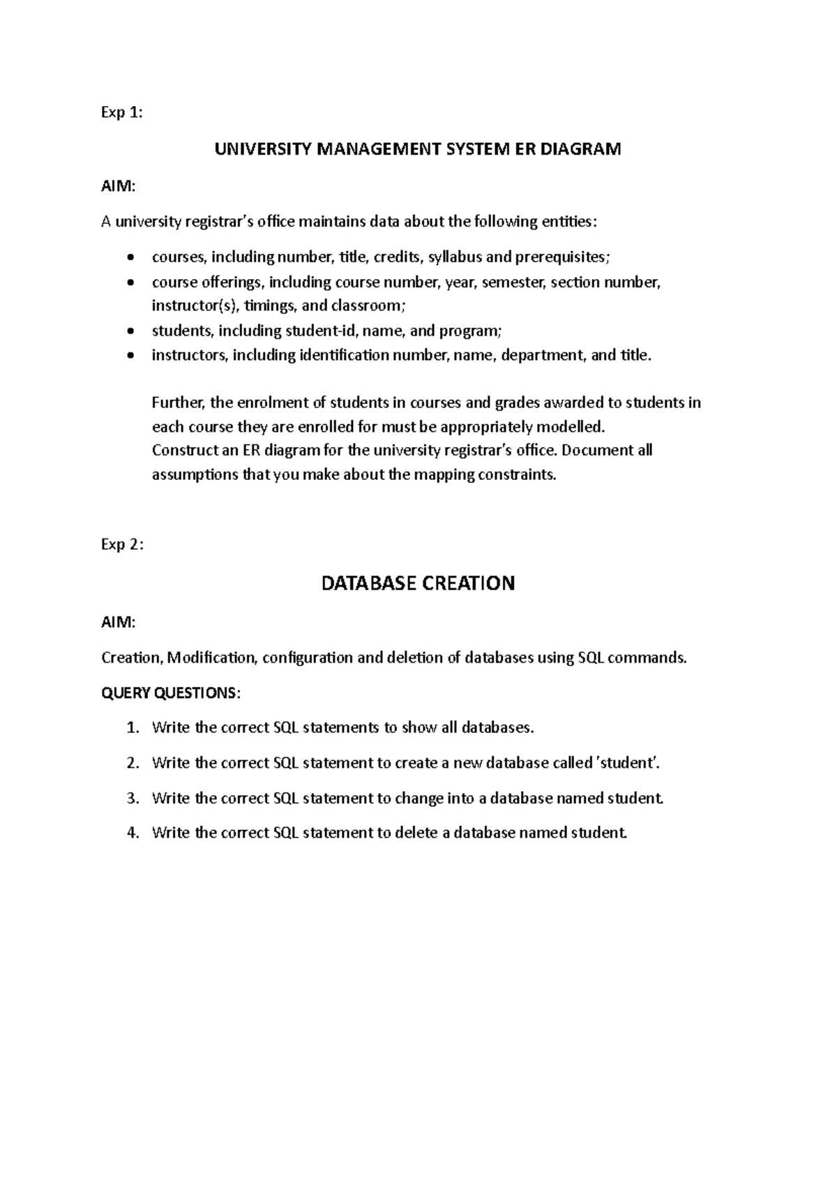 Module 3 - SQL Lecture Notes: Structure, Commands, and Data Types - Studocu
