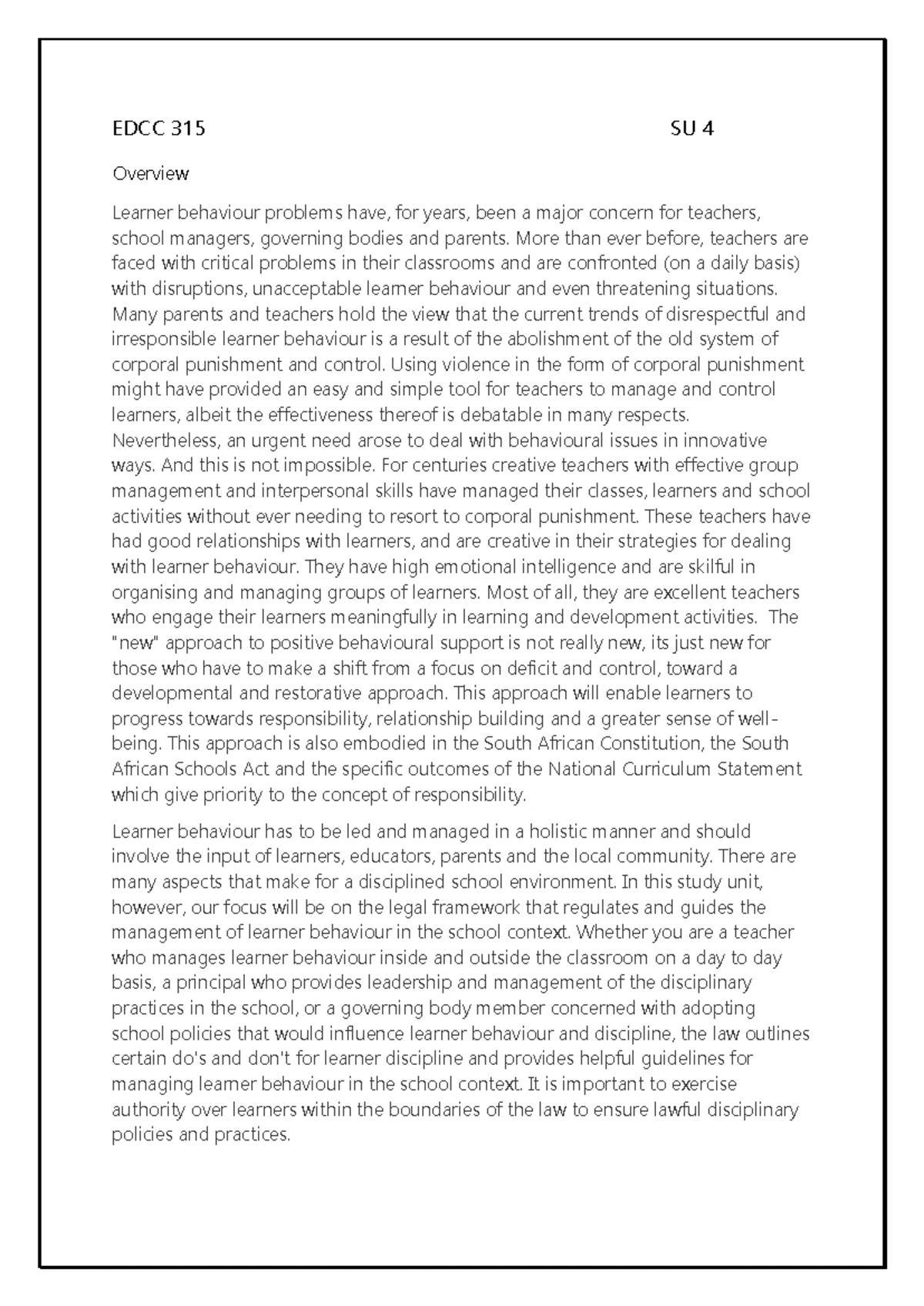 Education Law Casebook | Volume 2 | University of Toronto 2015 - Studocu