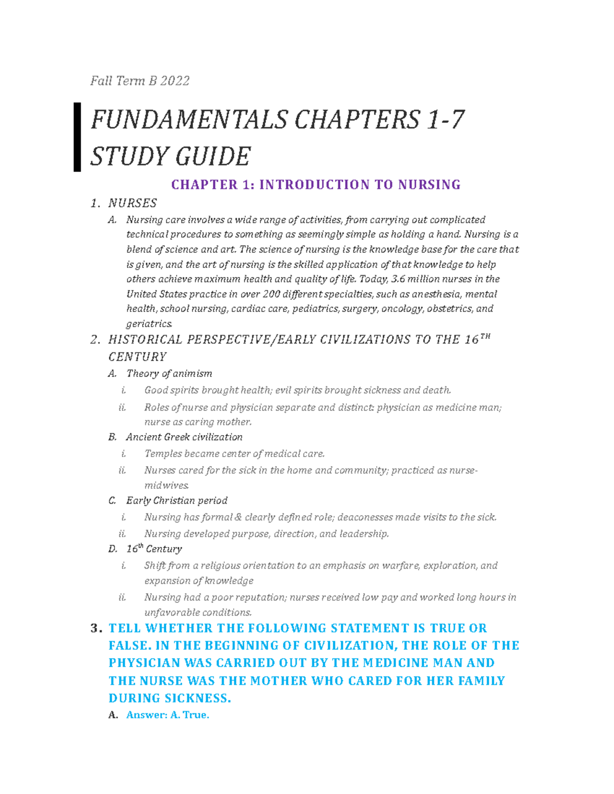 Fundamentals Exam 2 Study Guide: Key Concepts and Historical ...