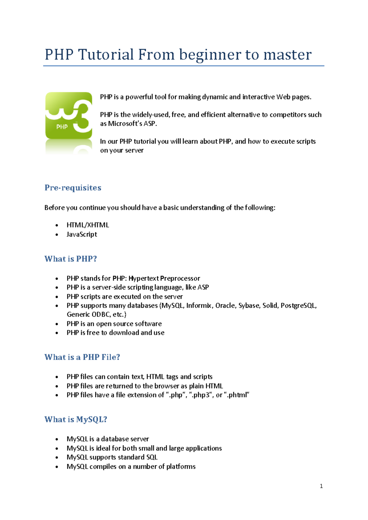PHP Master Tutorial: A Comprehensive Guide from Beginner to Expert ...