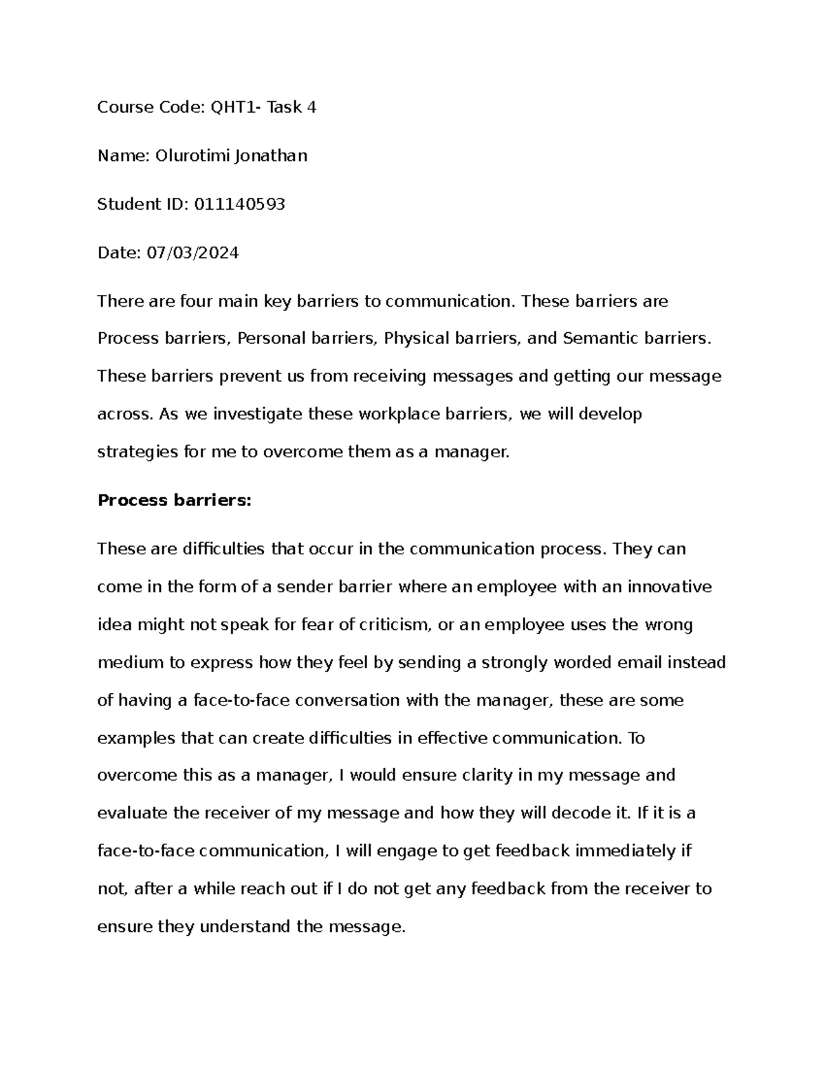 QHT1 Task 2 Template - paper - Your Name and ID# Cost centers MUST be ...