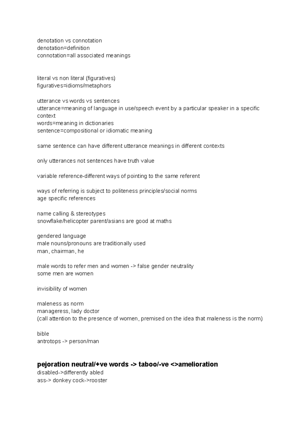 CCHU9053 Lecture 1 Notes: Denotation, Connotation, and Language Usage ...