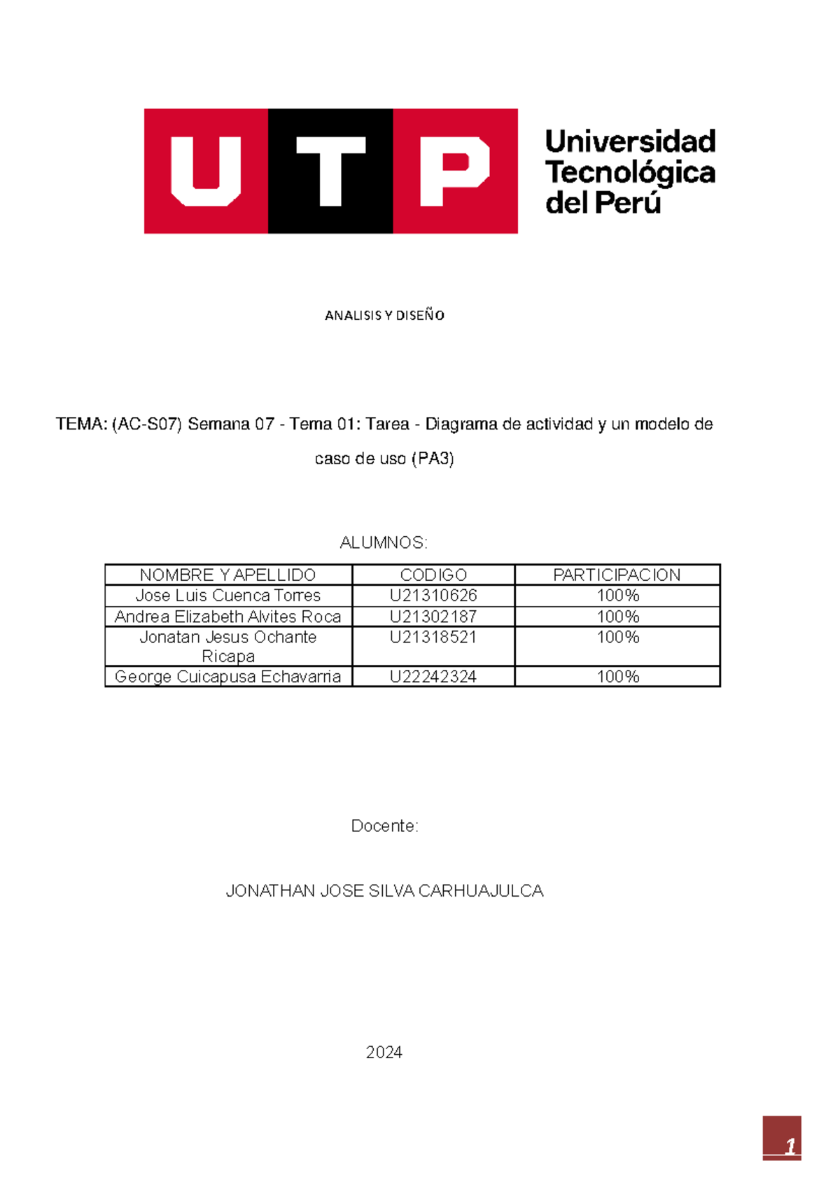 Ac S Semana Tema Tarea Diagrama De Actividad Y Un Modelo De Caso De Uso Pa