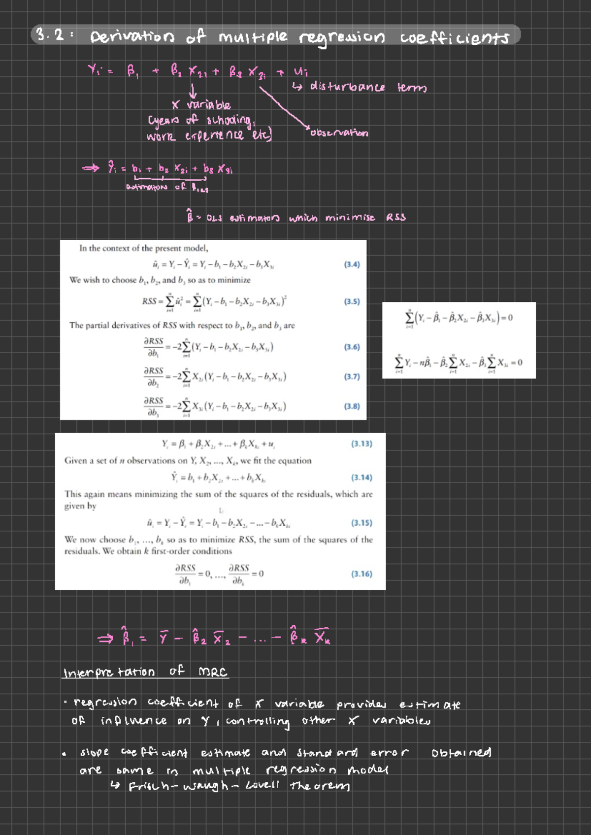 L6 Final Exam Notes on Multiple Regression Analysis - Studocu
