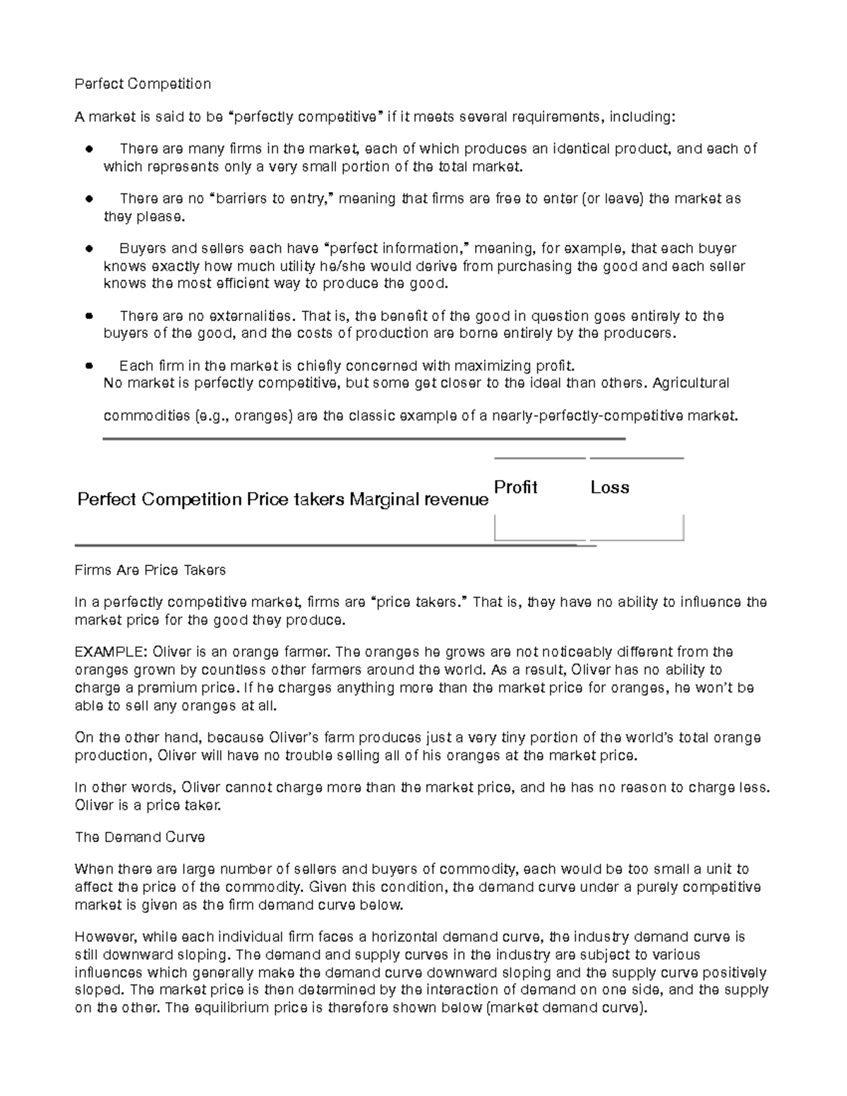 Economics - Perfect Competition - Lecture Notes - Studocu