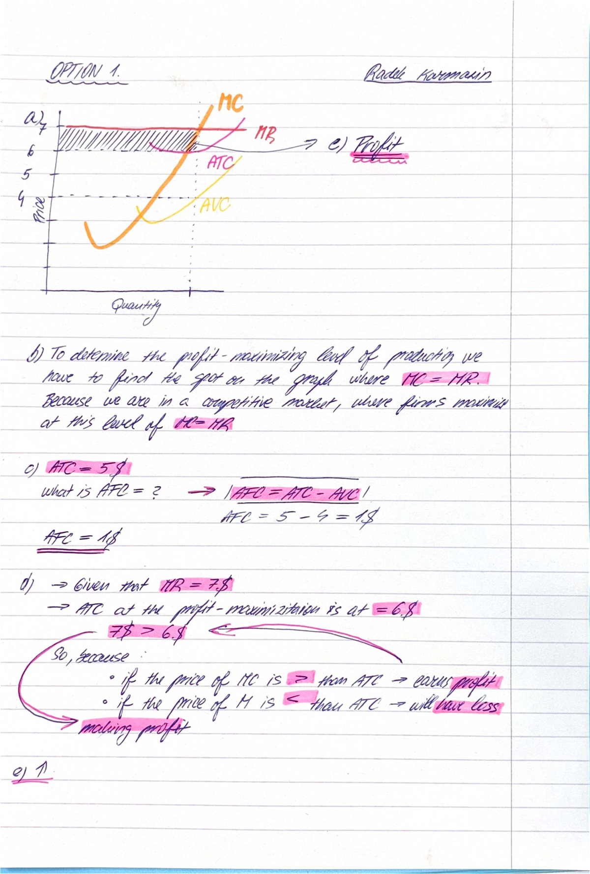 Economics 101: Normal Test on Profit Maximization and Cost Analysis ...