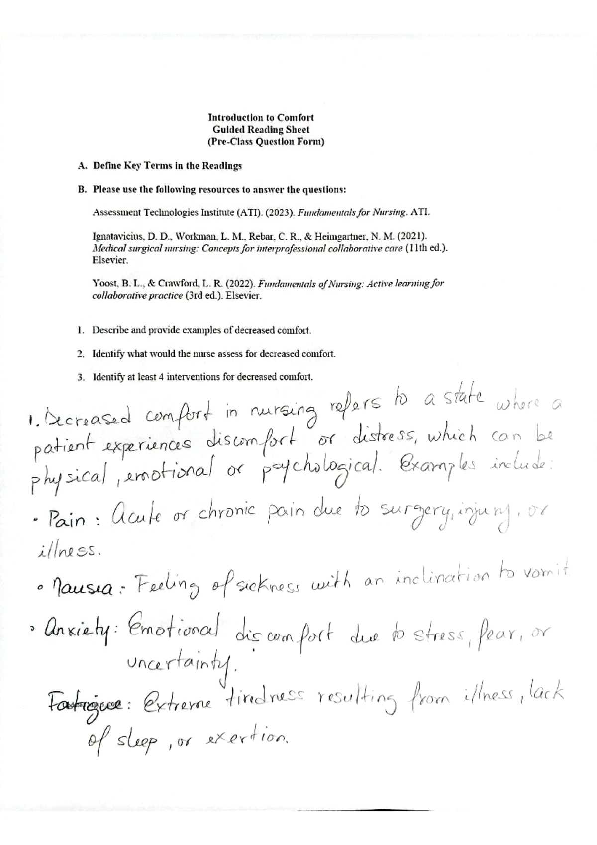 I & O Activity student version - Intake and Output Practice Questions ...
