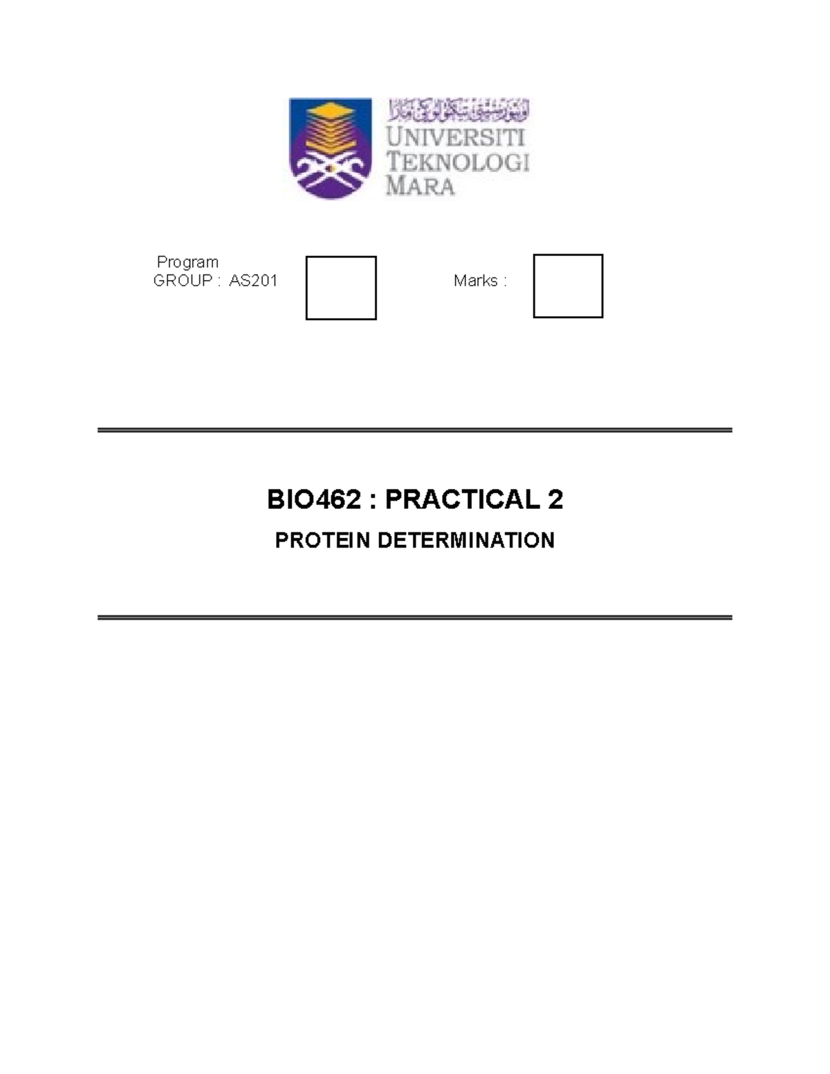 BIO462 Lab 2: Protein Determination Using Spectrophotometric Methods ...