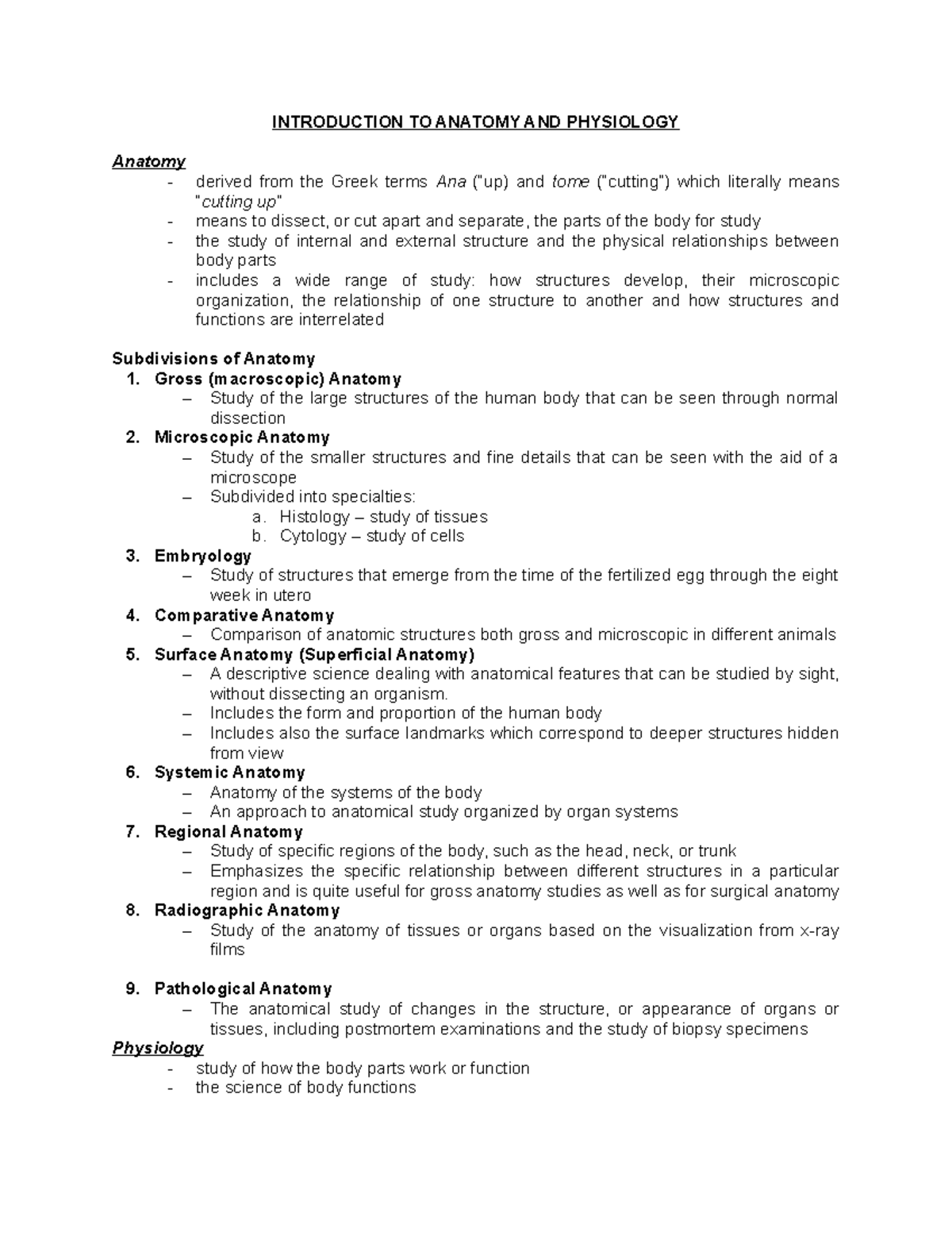 ANAP 101: Comprehensive Anatomy and Physiology Reviewer Guide - Studocu