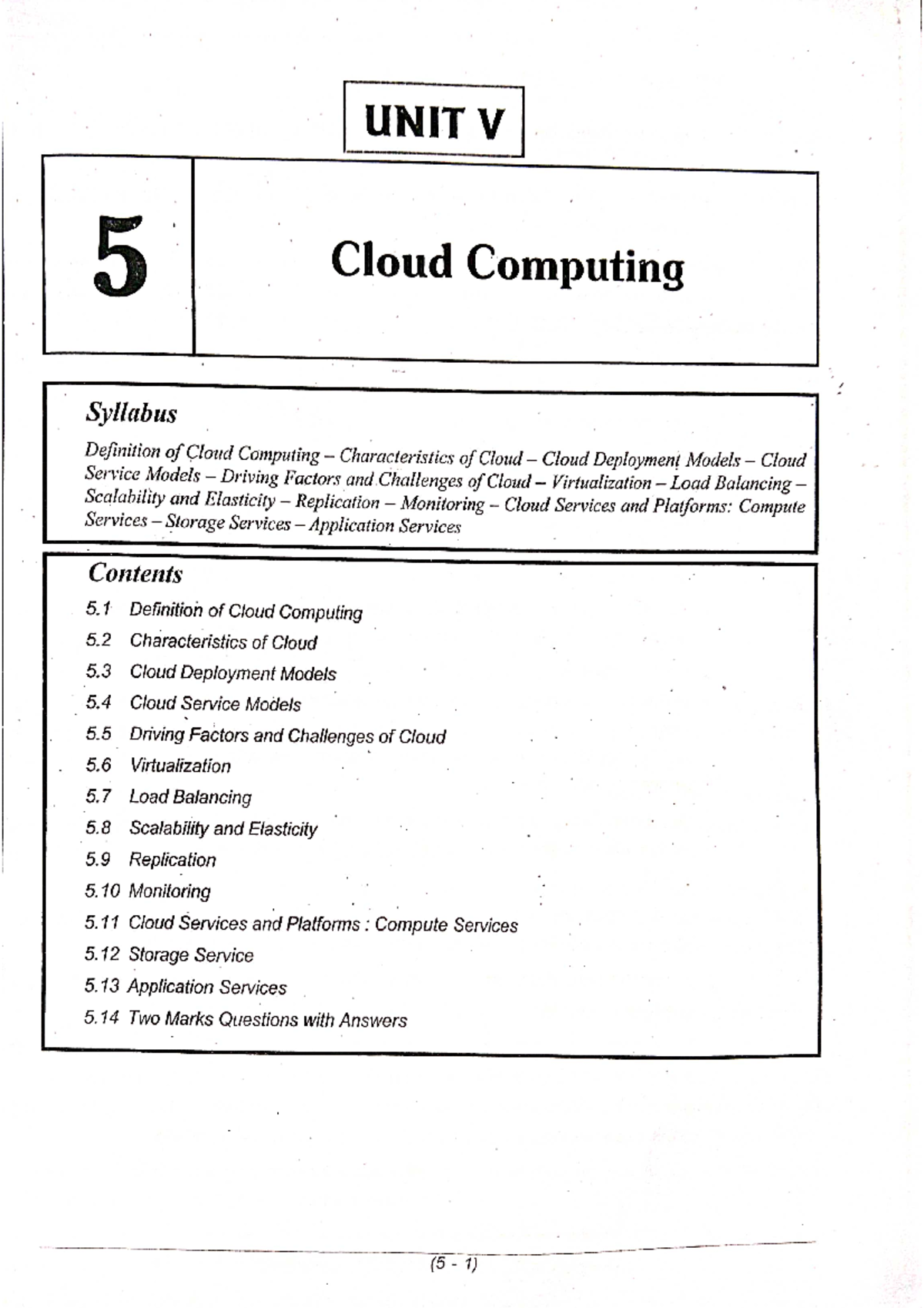 DC unit 5 - Distributed computing notes - UNIT V 5 Cloud Computing ...
