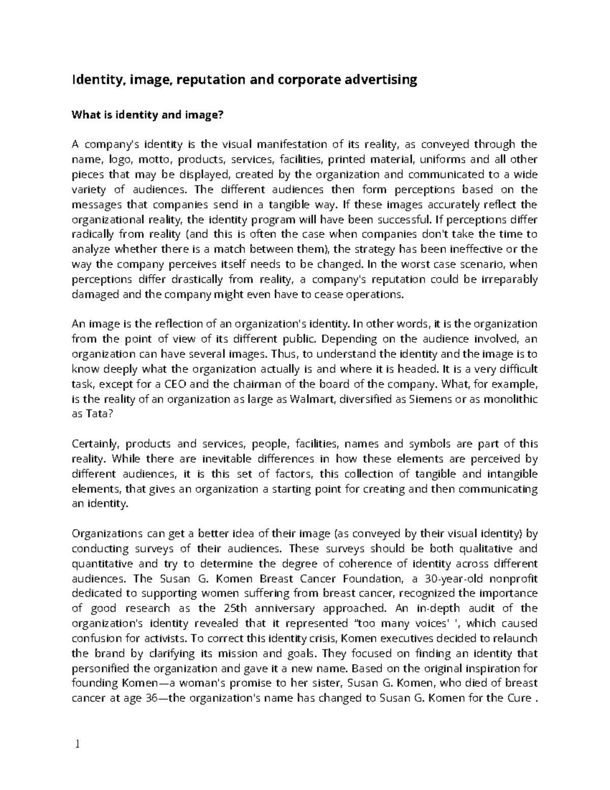 Communication Strategies for Corporate Identity, Image & Reputation ...