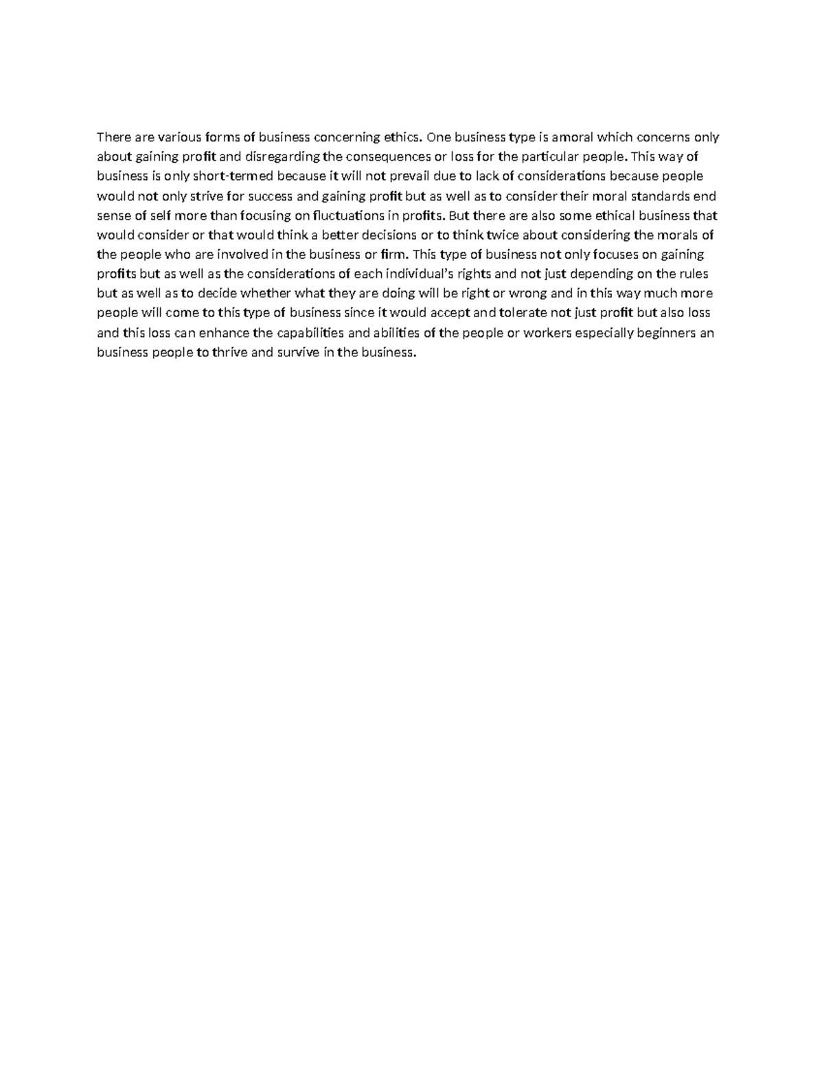 4 - Business Ethics: Understanding Amoral vs Ethical Practices - Studocu