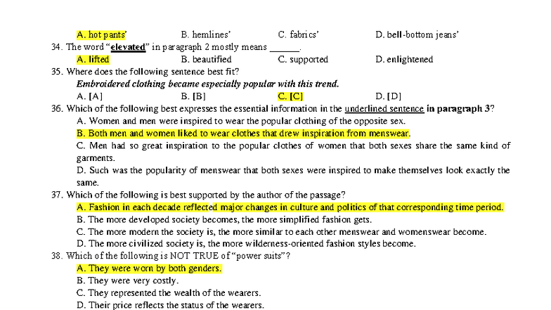 Test 6 - English Language Exercises - Studocu