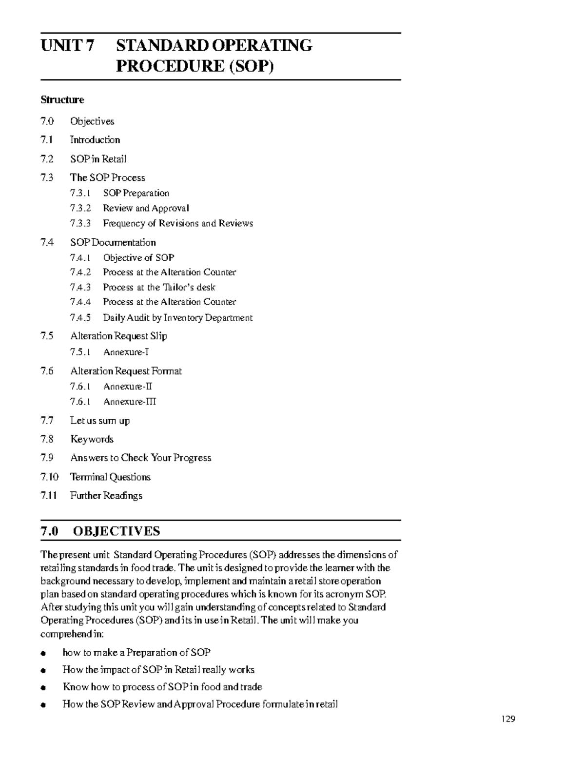 SOP Guidelines for Retail Alteration Process (Store Ops-I) - Studocu
