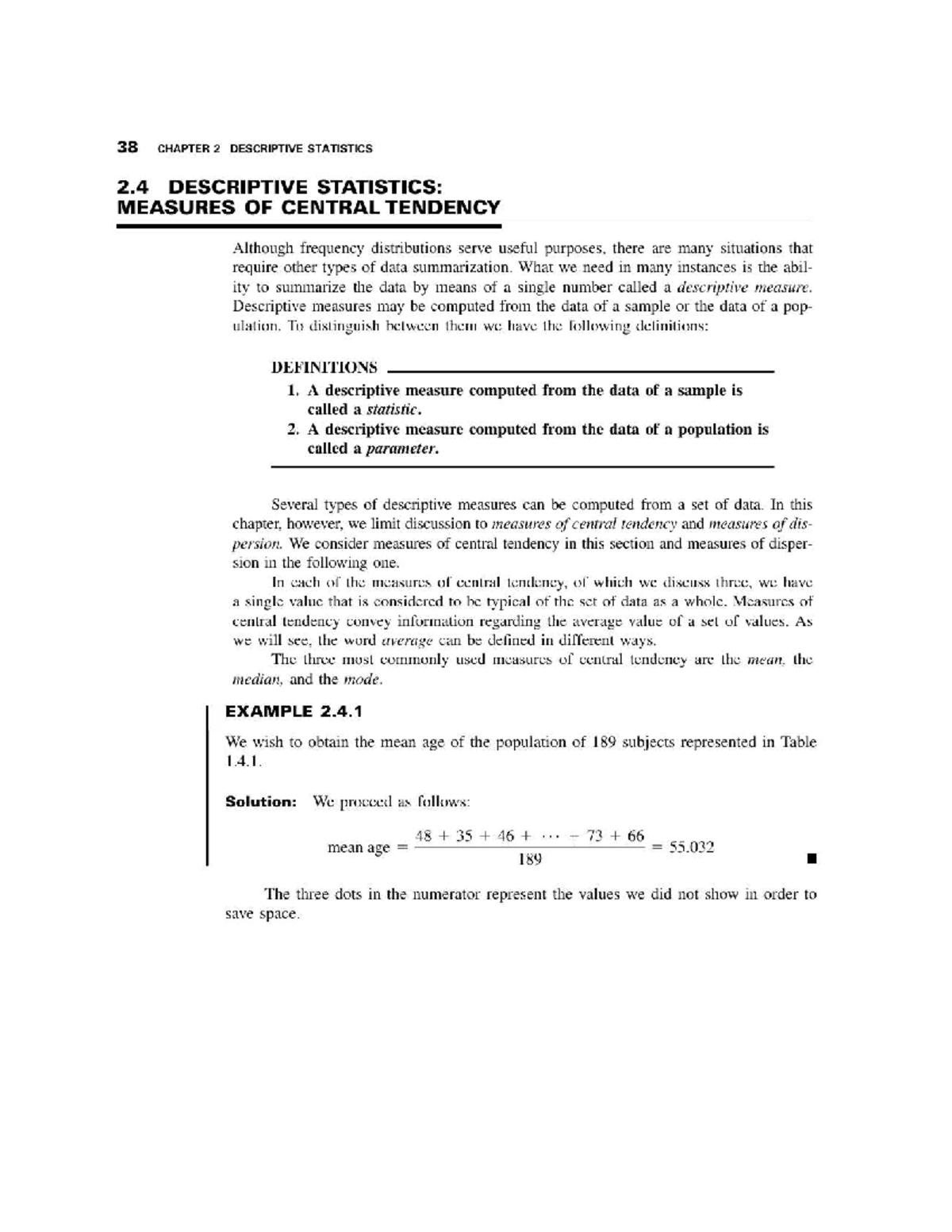 38 Statistics 101: Chapter 2 - Descriptive Statistics and Central ...
