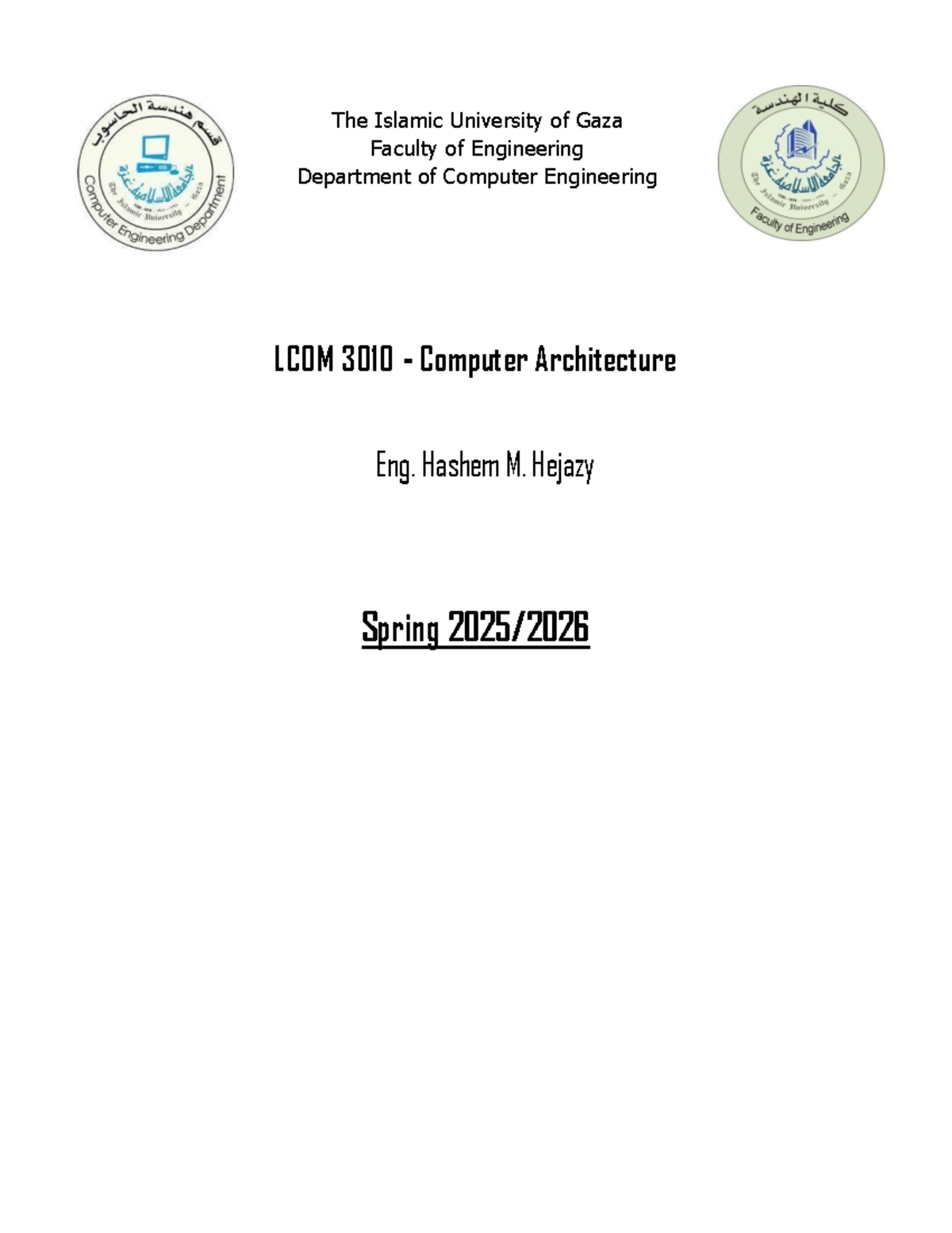 Lab 3 - LCOM 3010 Computer Architecture: Understanding Arrays in ...
