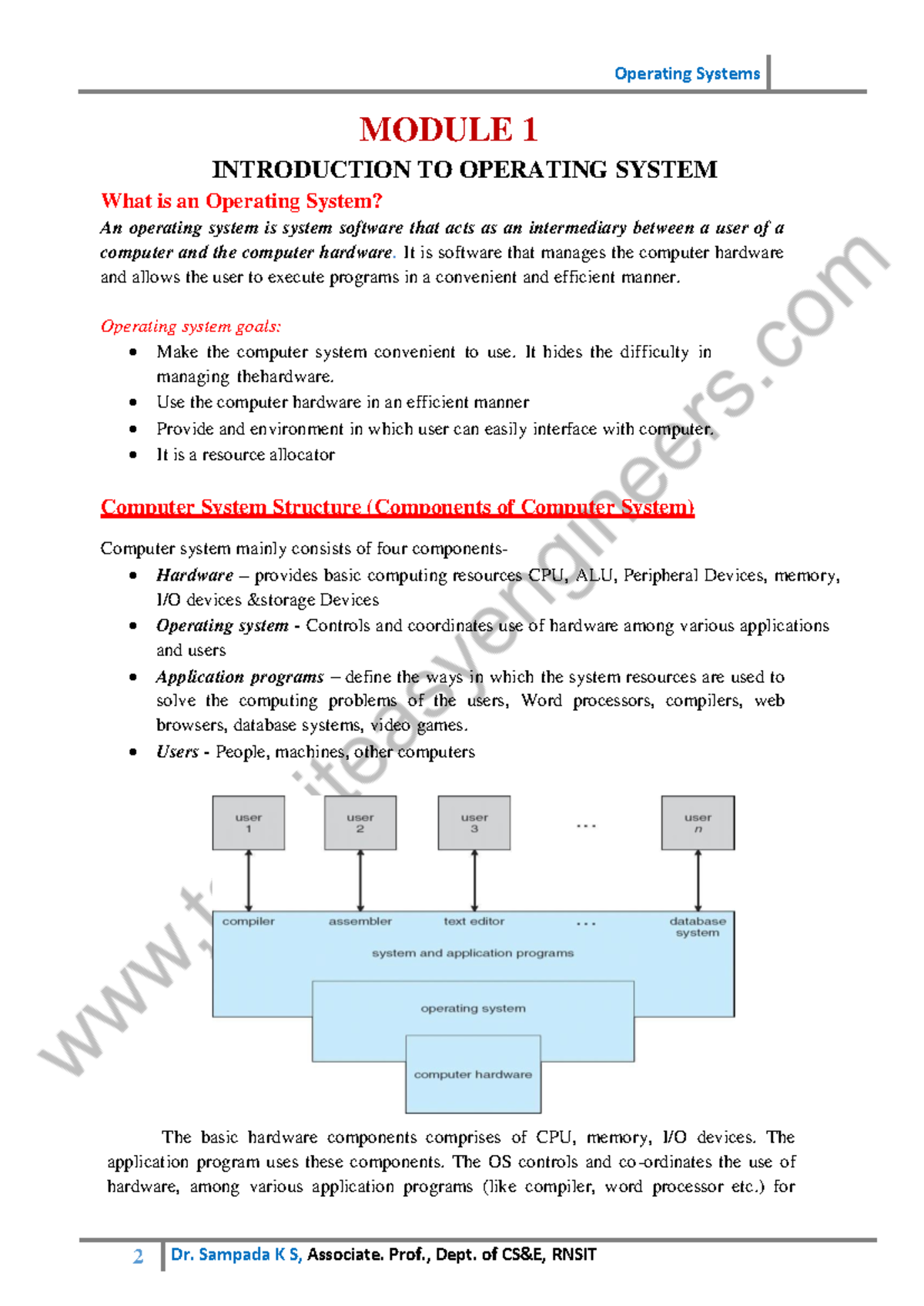 BCS303 - Introduction to Operating Systems: Key Concepts & Functions ...