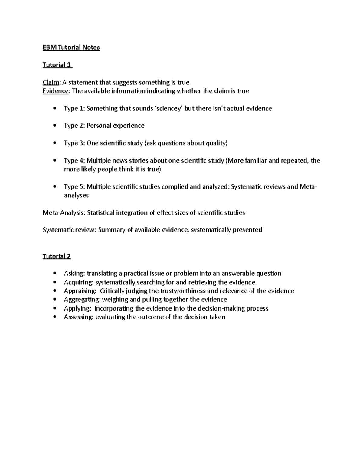 EBM 101 Tutorial Notes: Understanding Evidence-Based Management ...