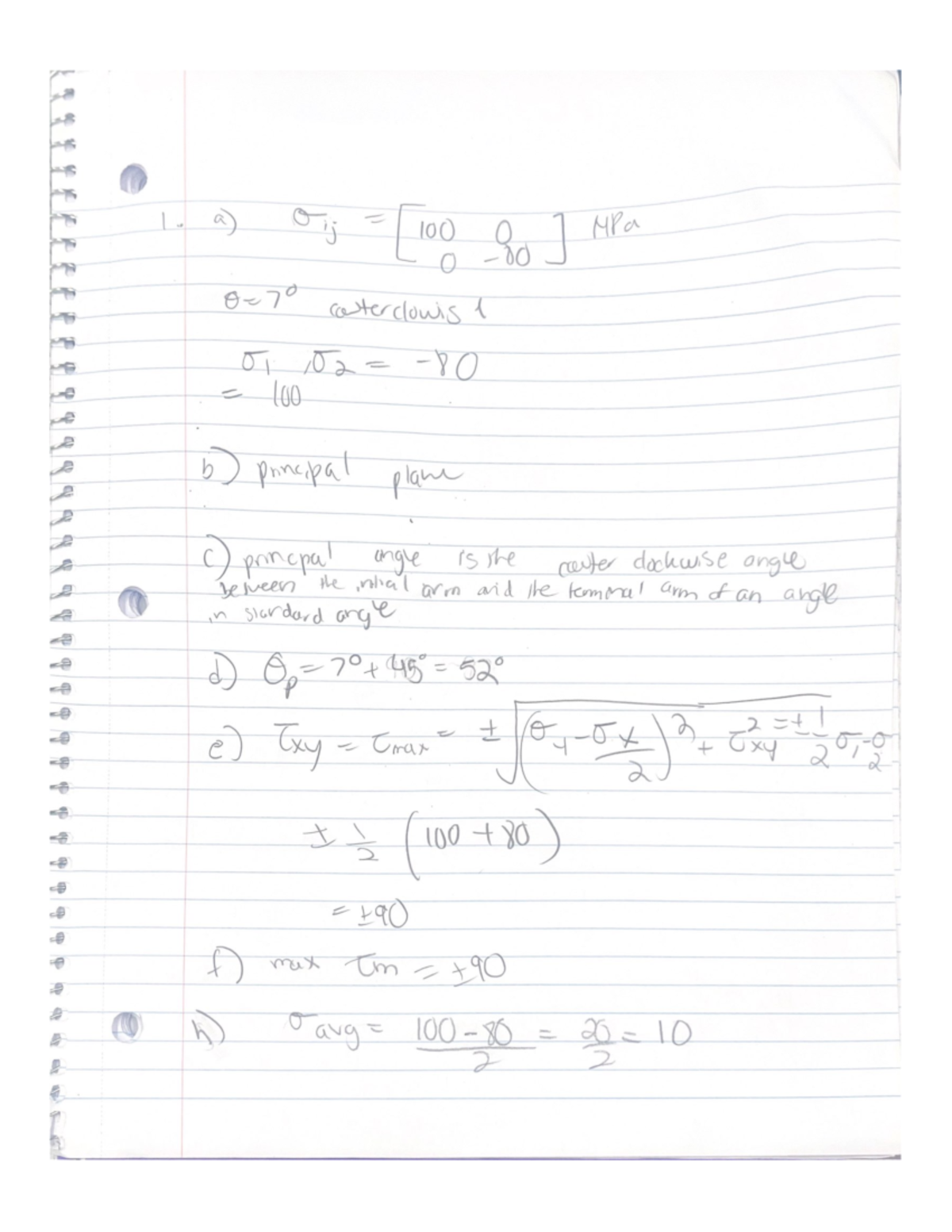 ME 315 HW1 - Mechanics of Materials Homework Solutions by Narh - Studocu