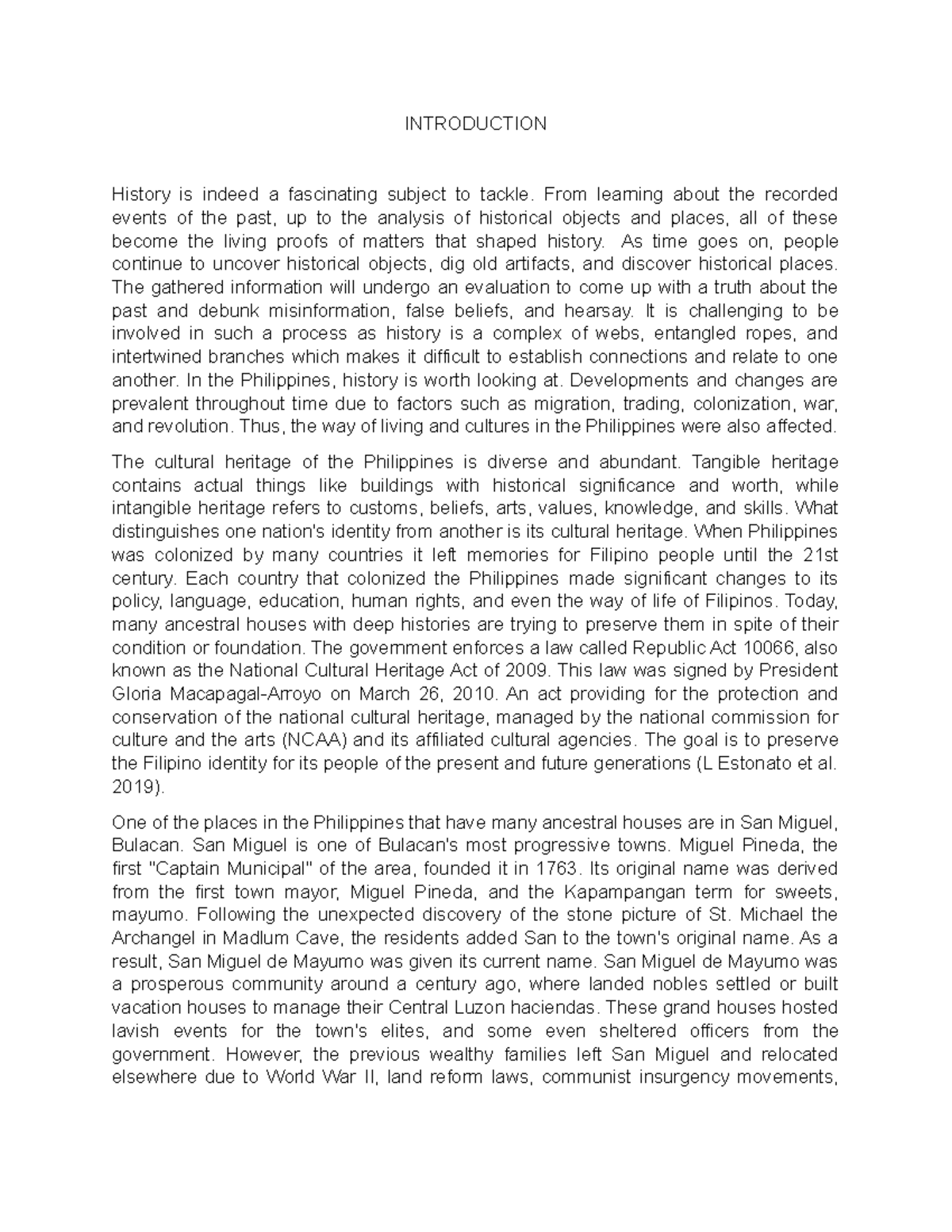 Cultural Heritage of the Philippines: A Historical Overview - Studocu