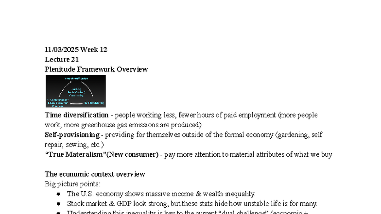 SOCI 110 notes-3 - exam 6 notes - 11/03/2025 Week 12 Lecture 21 ...