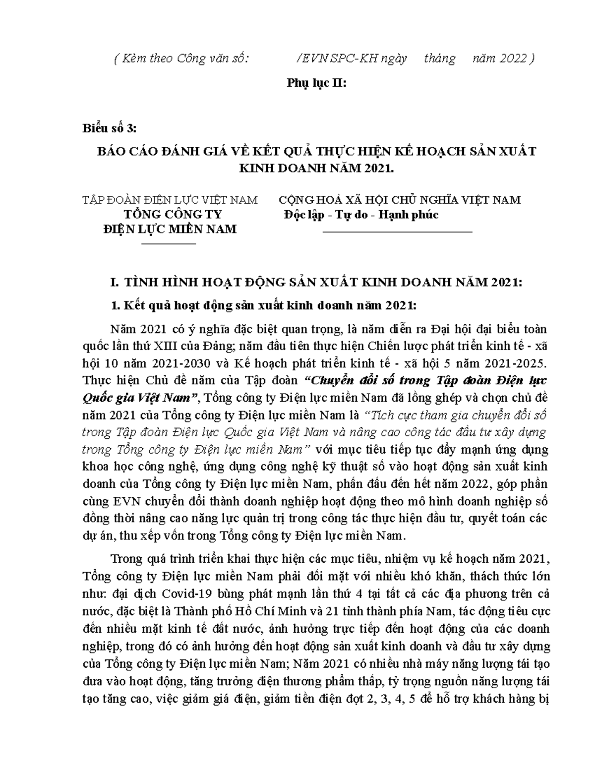 Phu luc II bieu so 3 Cong bo thong tin doanh nghiep 2021 - ( Kèm theo ...