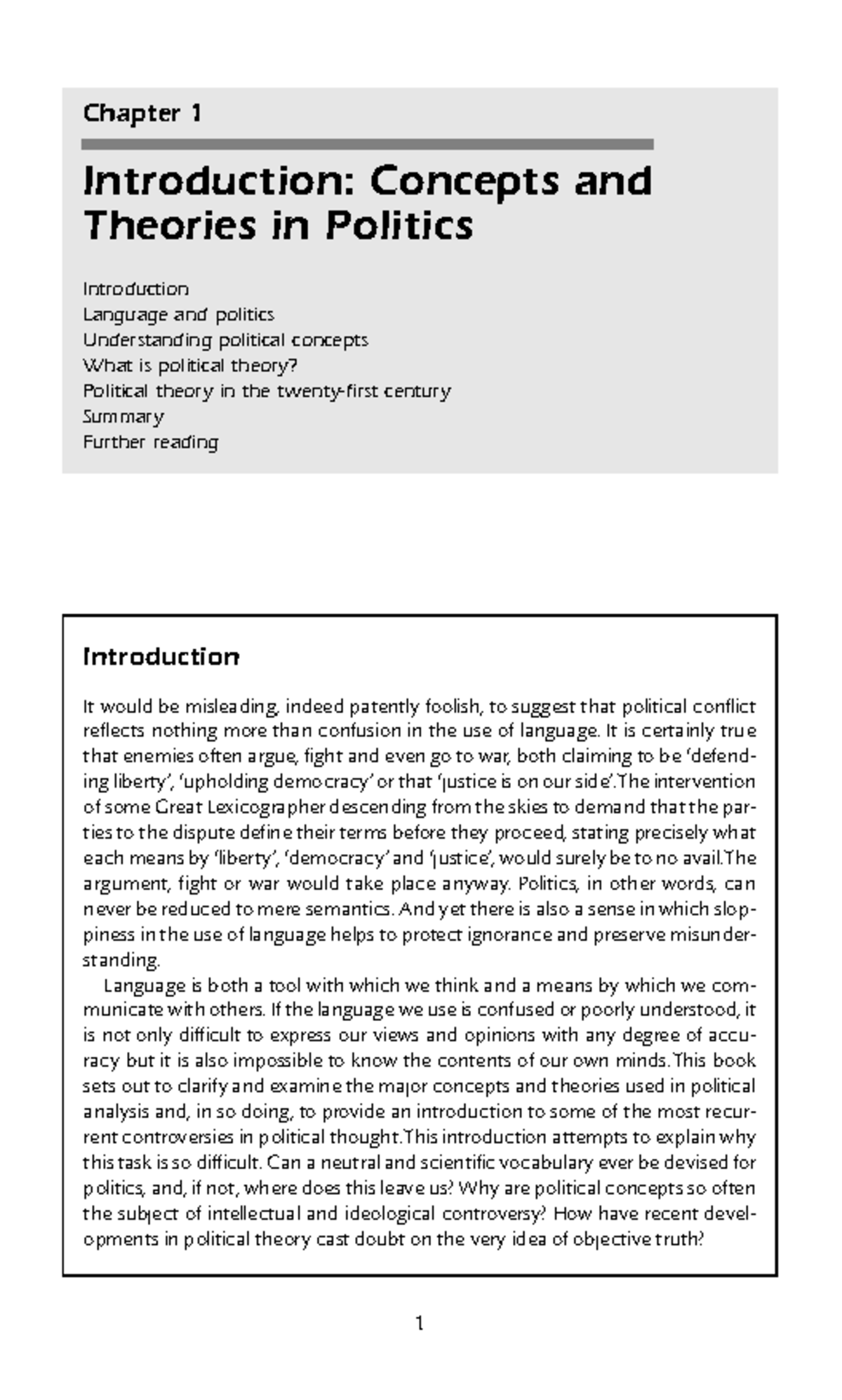Political Theory: Introductory Concepts and Theories (POL 101) - Studocu
