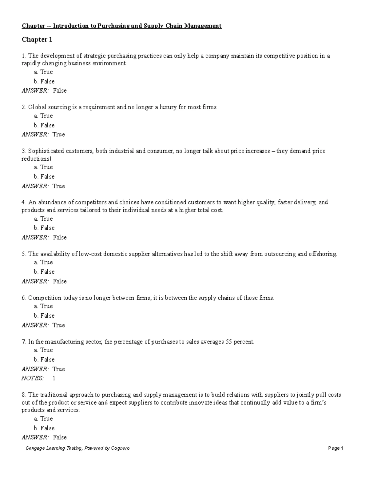 Purchasing FIN EXAM Study Guide: Key Concepts & Strategies - Studocu