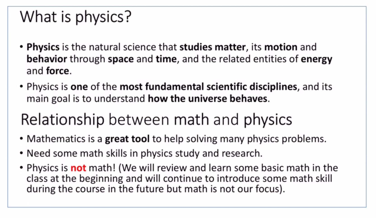 Physics Notes: Understanding Matter, Motion, and Math (PHY 201103 ...